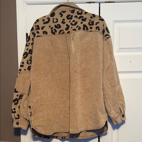 Leopard Print Corduroy Jacket - Picture 2 of 2